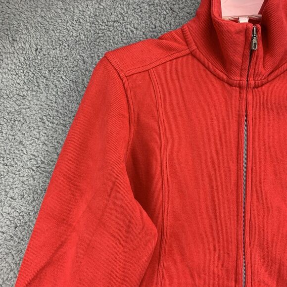 Tommy Bahama's Full Zip Jacket Sweater Womens Medium Red Zip Pockets Lightweight - Picture 4 of 12